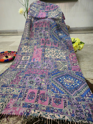 Chaman Wool Digital Print Multicolour Scarf