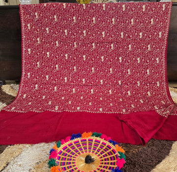 Roses Bloom Embroidered Jawad 72 Gram Shawl