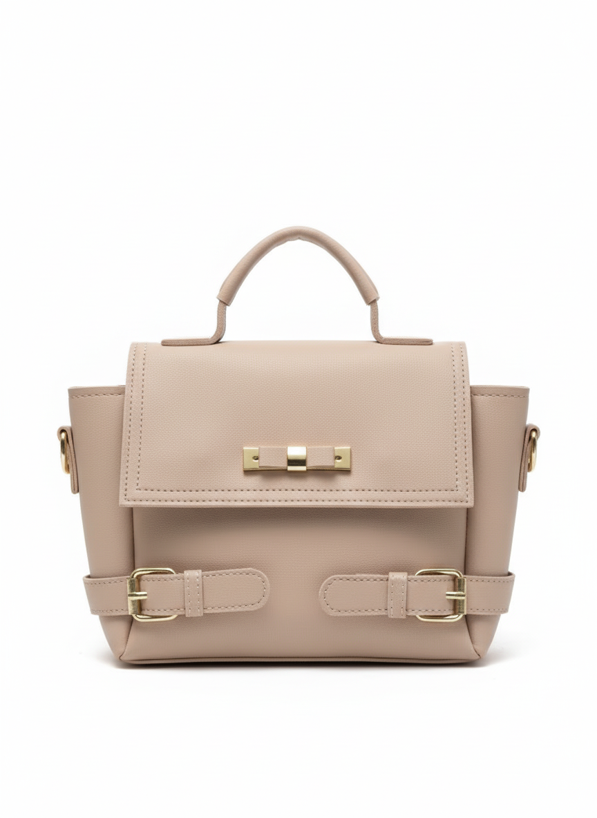 The Mini Flap Satchel in Blush Pink Imported premium