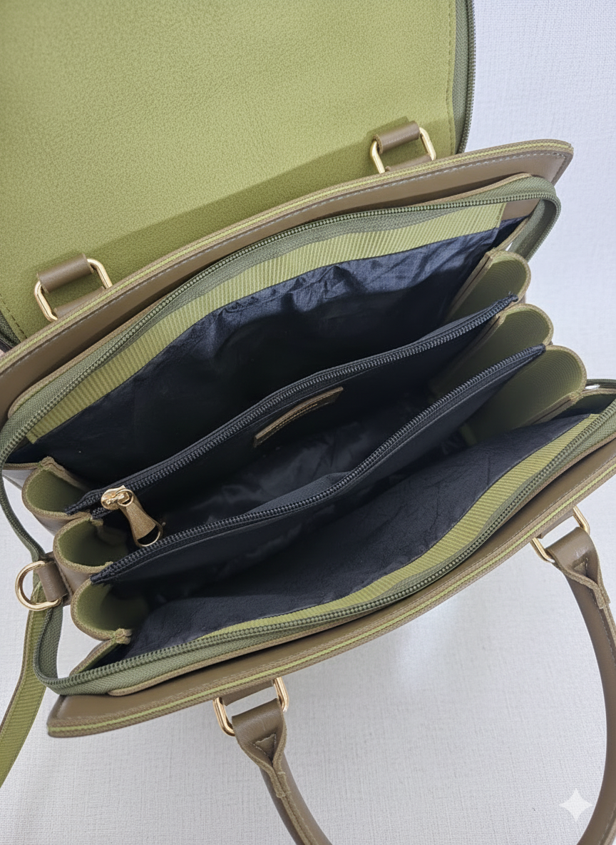 The Executive Olive Satchel