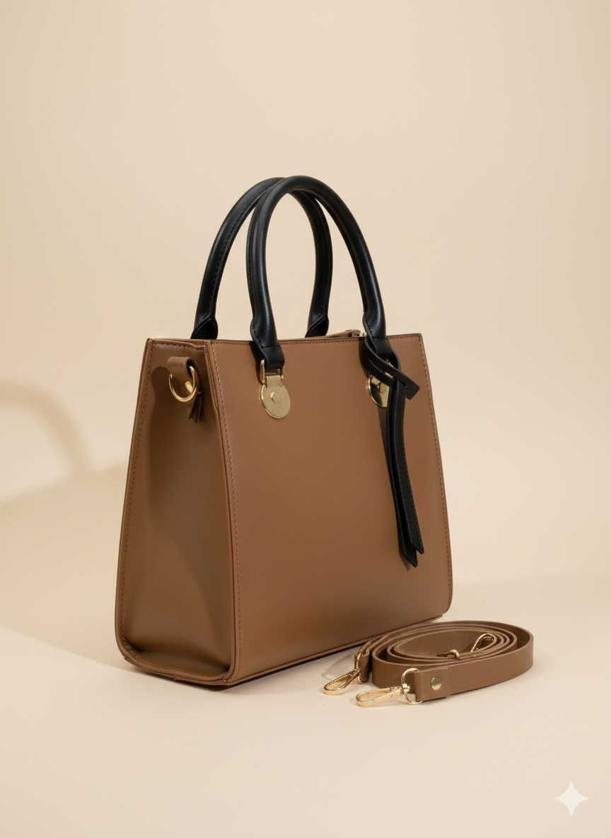 The Essential Two-Tone Structured Tote