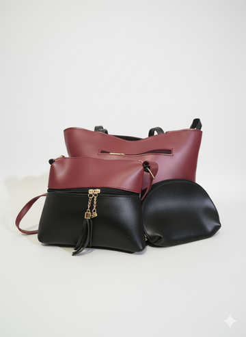 The Triple Threat Bordeaux & Black Set (3-in-1)
