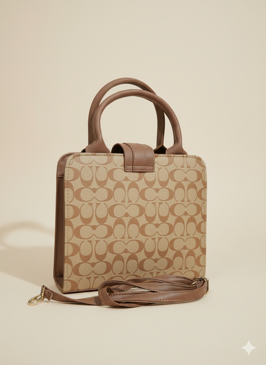 The Heritage Tan Monogram Satchel