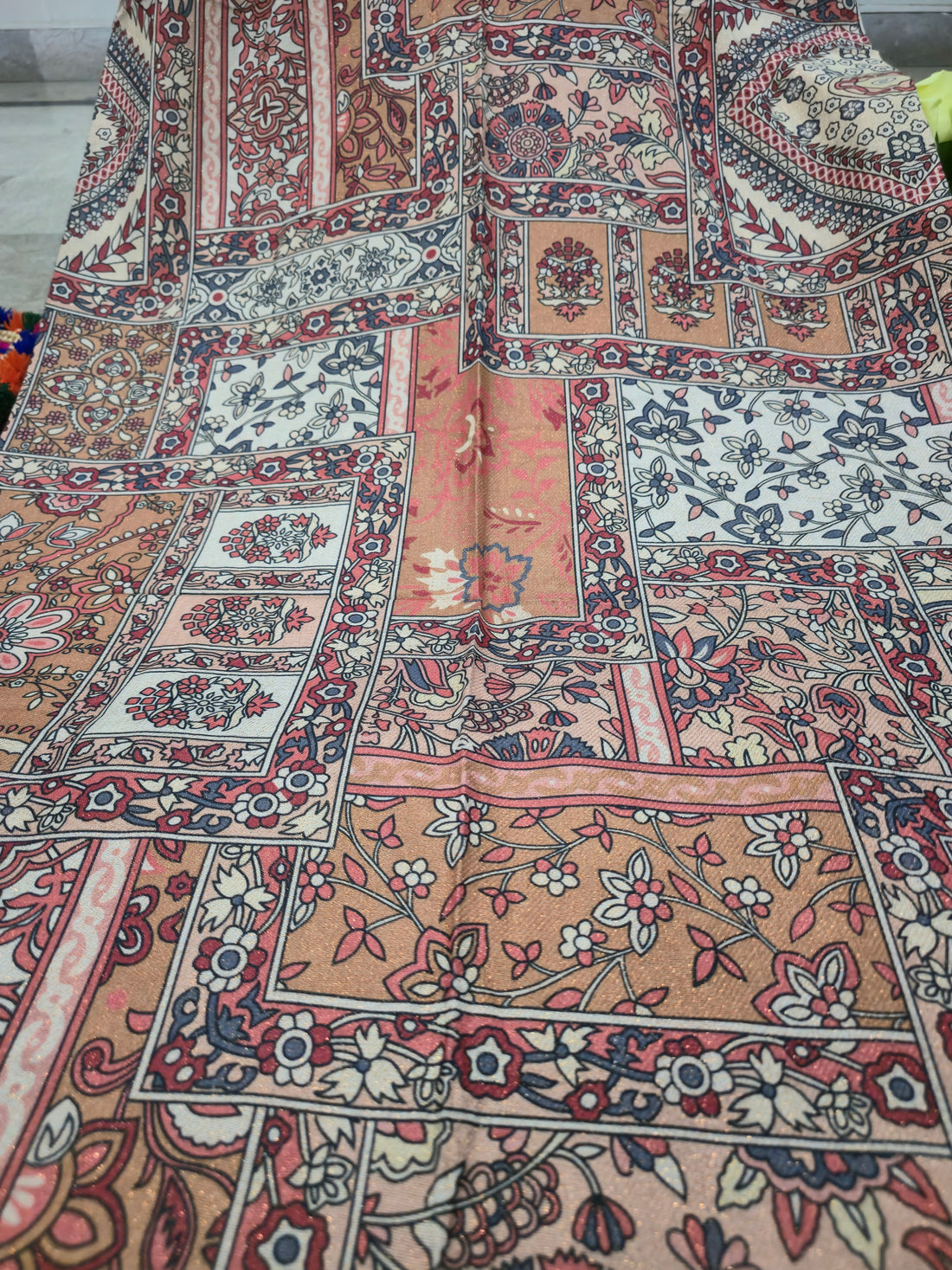 Safar Wool Digital Print Multicolour Scarf