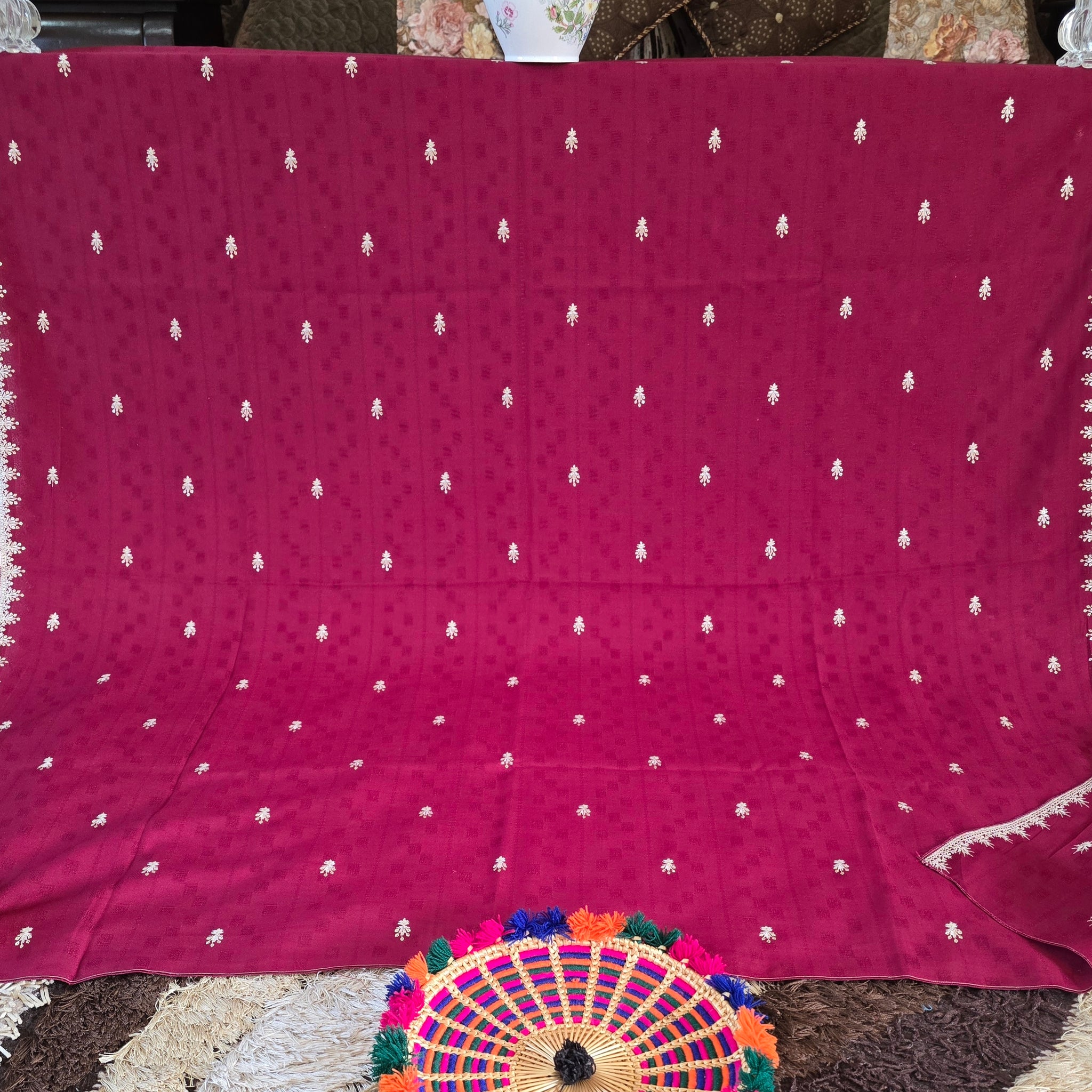 Gulzamin Embroidered Jawad Arabic Swiss Shawl