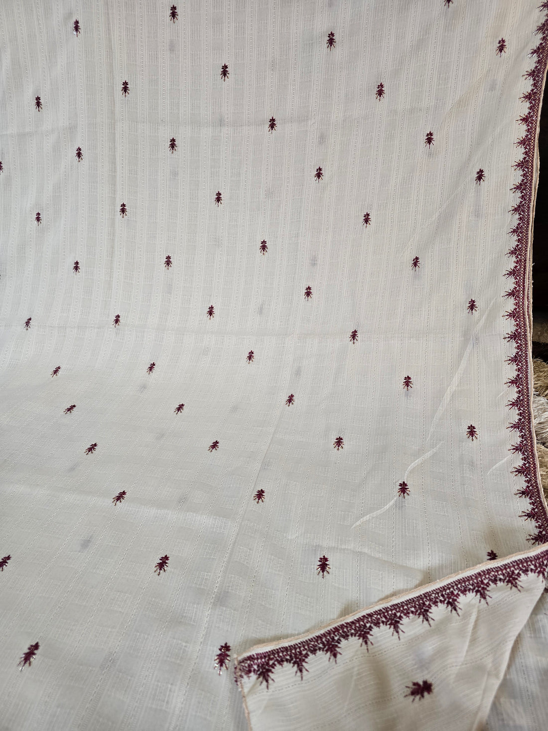 Zarina Embroidered Jawad Arabic Swiss Shawl