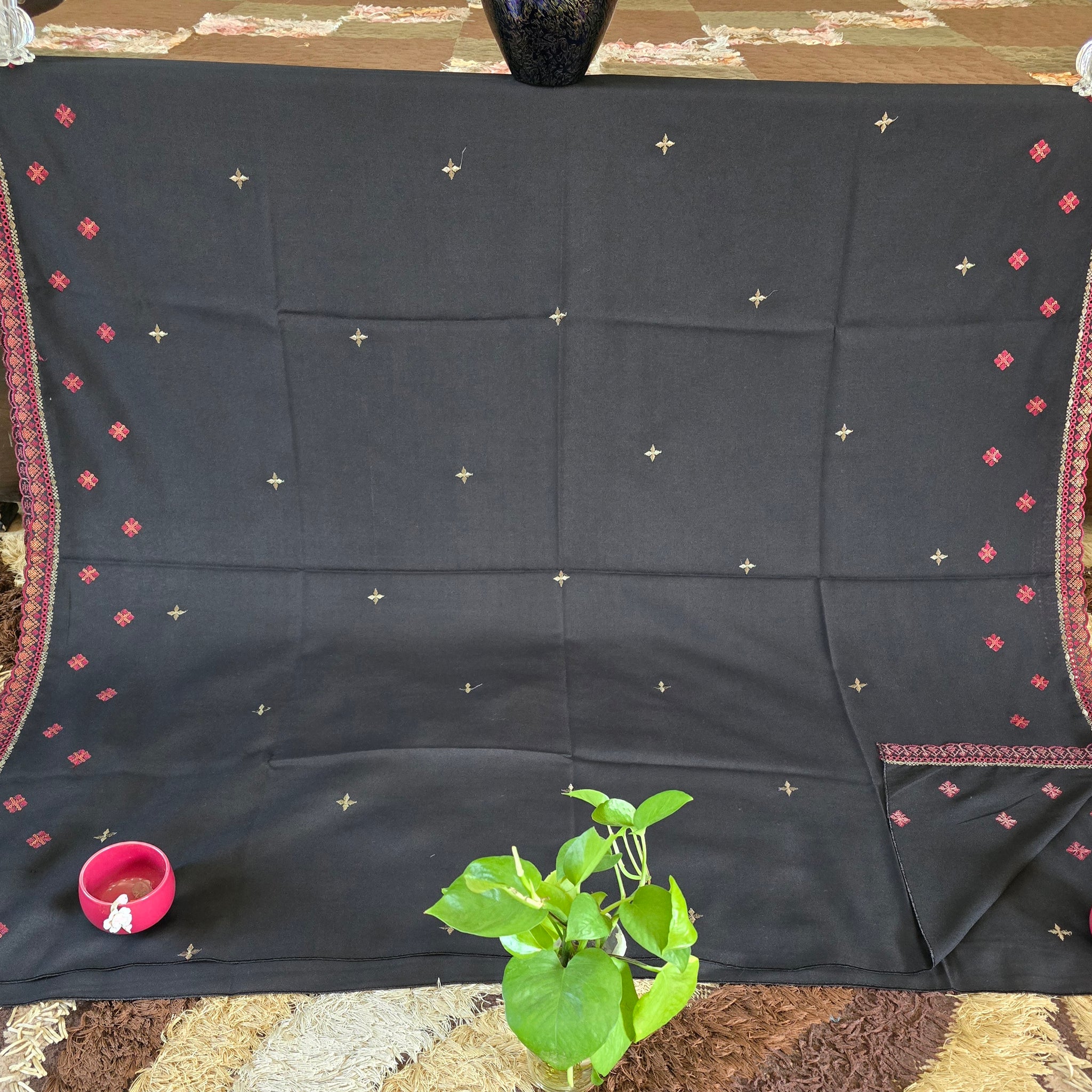 Amal Embroidered Jawad Arabic Swiss Shawl