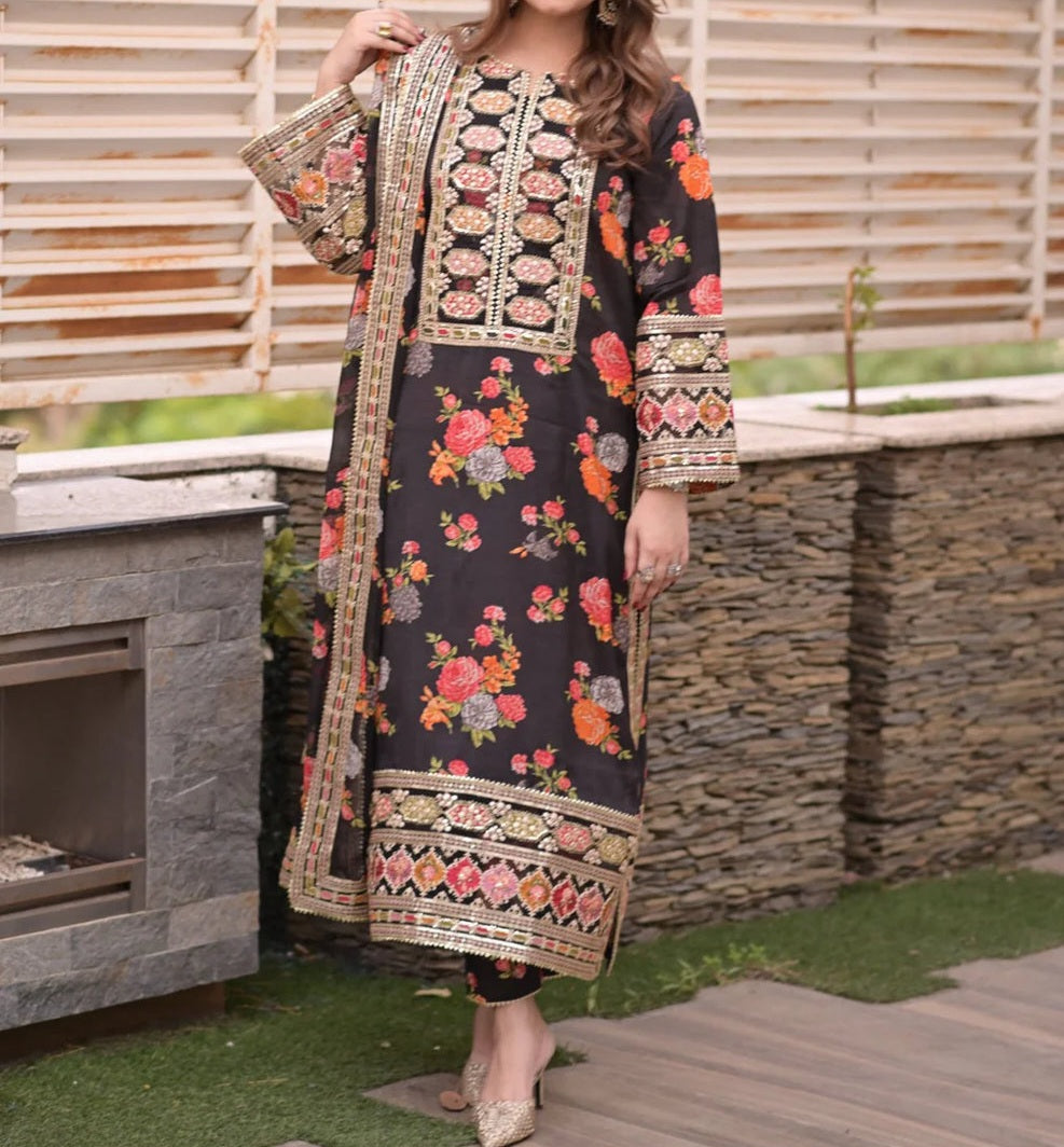 Range Bahar Premium plus Embroidered 3pc Ready to Wear