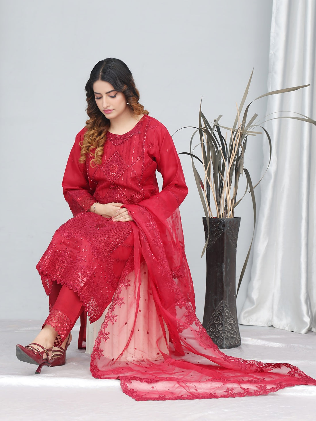 Mahpara Embroiderd 3pc