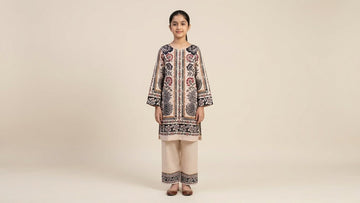 Amber Mustard- 2 Piece Stitched Suite